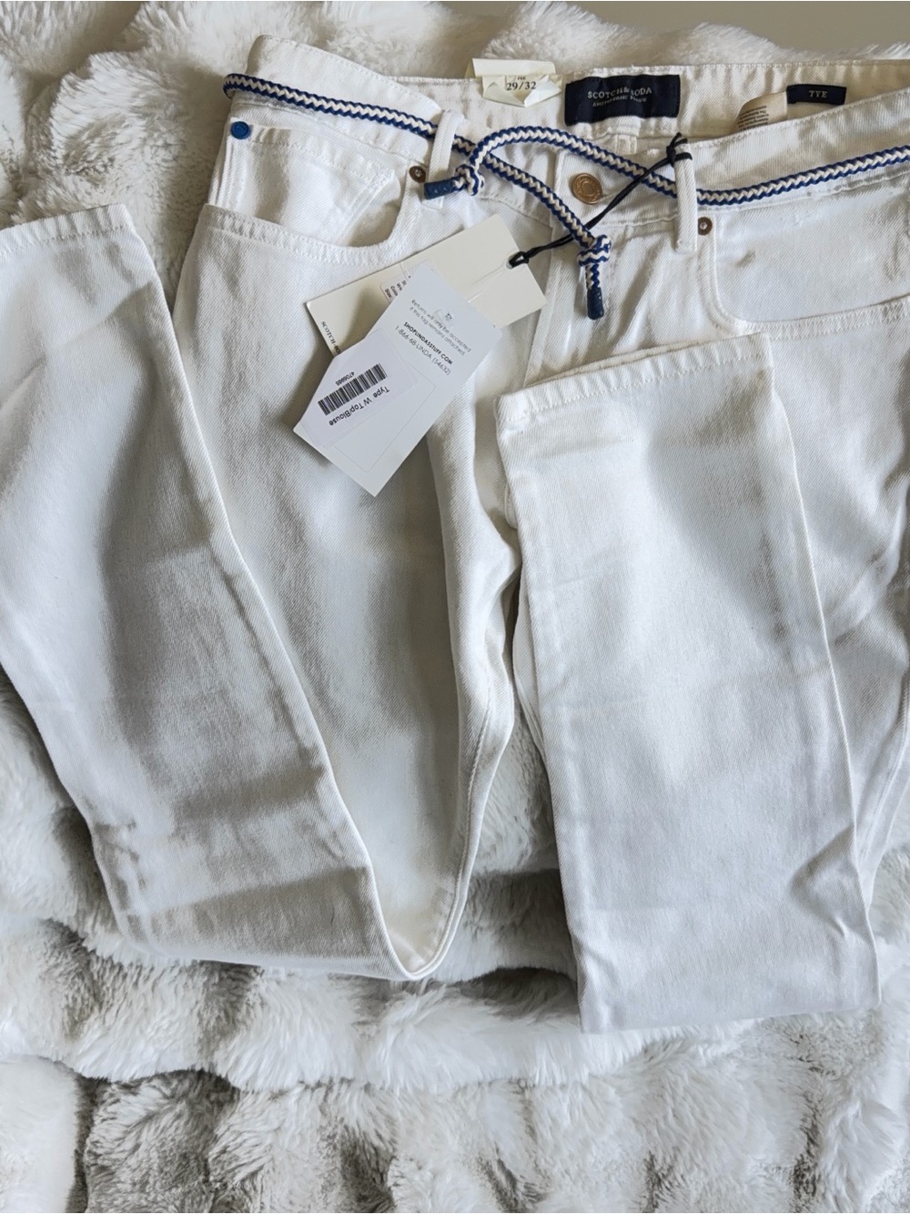 NWT SCOTCH & SODA WHITE PREMIUM DENIM JEANS. Sz. 29